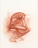 Anatomical Study, Seated Male 1